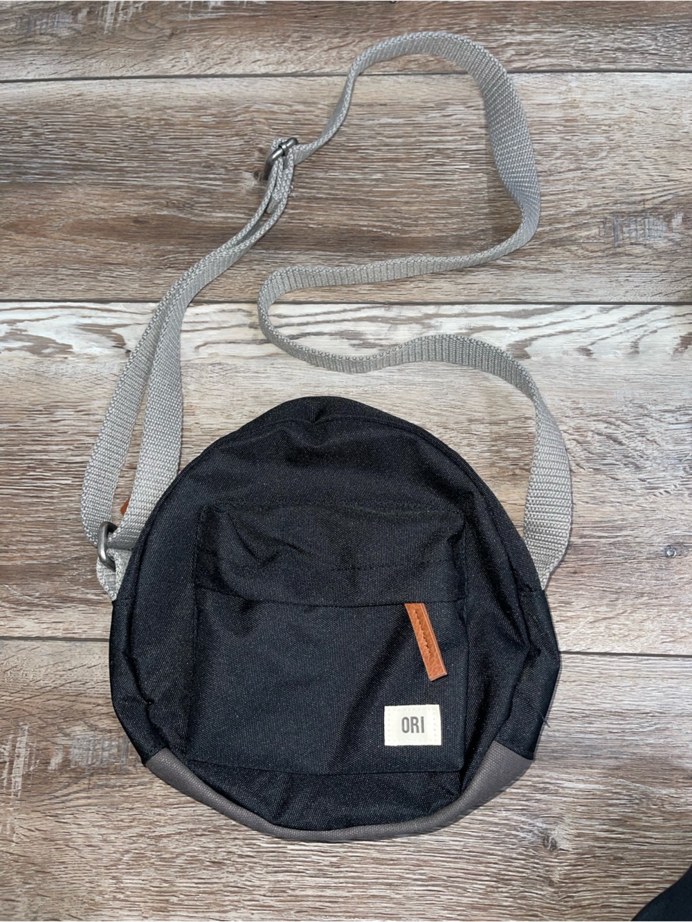 Ori London Paddington D Hip Bag Black Recycled Round Crossbody Purse